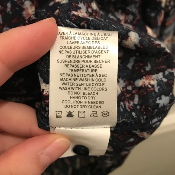 NWT Joie Prairie Peasant Blouse Small Blue Ruffles cotton long sleeves top - Picture 10 of 10